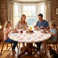 thumbnail image 5 of Elegant Tablecloth For Dining Room Coverage Stain And Cover For Everyday Use Birthday Tablecloth round Tablecloth Rectangle Tablecloths for Wedding Fitted Covers for 6 Foot Tables Table Clothe Table, 5 of 5