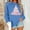 Blue, variant on Womens Christmas Sweatshirts Pink Bows Tree Print Casual Crew Neck Tops Fashion Loose Long Sleeve Fall Outfits