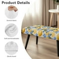 thumbnail image 6 of Whosucclay Lemon Flower Leaf Print Stretch Dining Bench Cover Universal Bench Seat Furniture Protector Wear Resistant Bench Seat Cushion Slipcovers for Dining Room, Living Room, 6 of 7