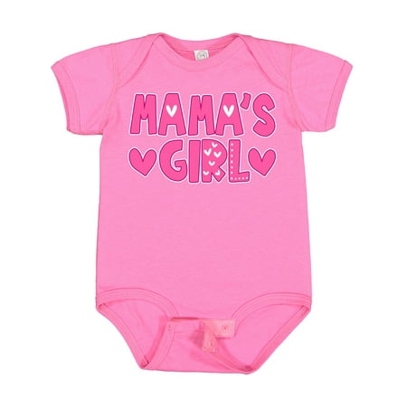 

Inktastic Mama s Girl Pink with Hearts Gift Baby Girl Bodysuit
