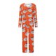 thumbnail image 5 of Puntoco Conjunto de pijama con pantalones largos y cuello en V con estampado navideño para mujer, 5 of 5