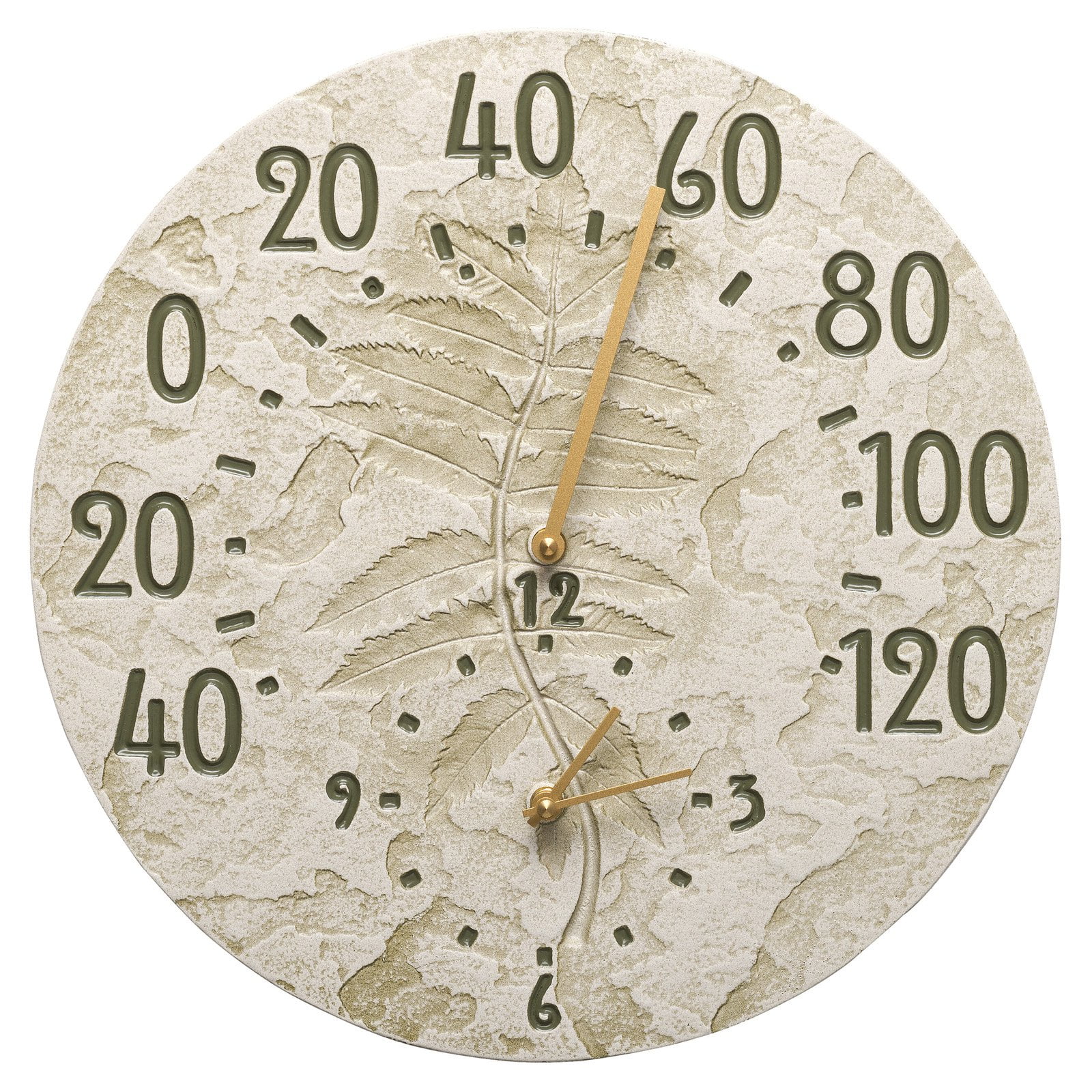 Outdoor Indoor Thermometer Wall Clock Garden Whitehall Weather Resistant 
