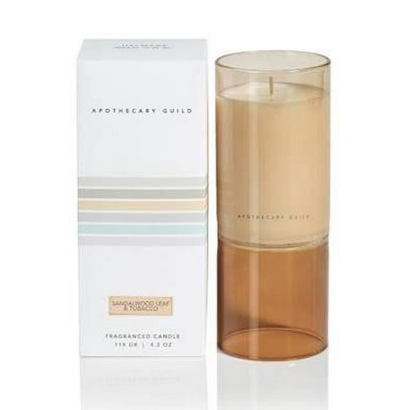 SANDALWOOD TOBACCO Zodax Delmar Tall Scented Jar Candle - 4.2 oz
