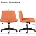 thumbnail image 2 of Vitesse Twill Fabric Indoor 360° Swivel Angle and Adjustable Height Criss Cross Desk Chair, BRW, 2 of 7