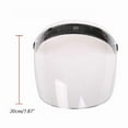 thumbnail image 3 of 3-Snap Helmet Bubble Visor Lens for 3/4 Retro Open Face Motorcycle Helmet, 3 of 20