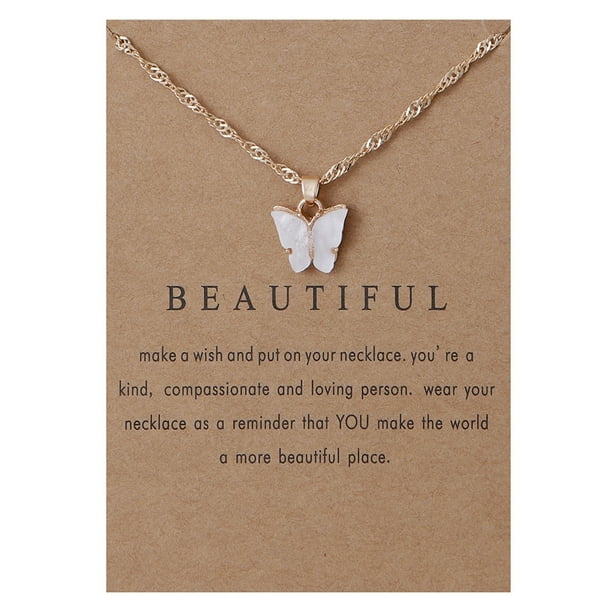 Collar para mujer, Joyas para mujer, Joyas para mujer, Collar dulce, Collar de cadena de clavícula de color acrílico, Un collar