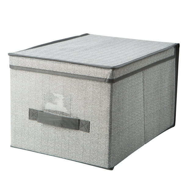 Simplify Large Storage Box in Grey Nonwoven - Walmart.com