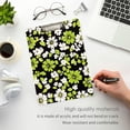 thumbnail image 3 of FORMRS Acrylic Clipboard with Low Profile Clip Standard A4 Letter Size, 12.5" x 9", Green Flower Pattern, 3 of 8
