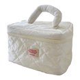 thumbnail image 1 of Bolsa de cosméticos de algodón de plumón de gran capacidad para mujer bolsas de maquillaje para vacaciones (blanco) Tmvgtek Para Estrenar, 1 of 5