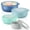 Sky Blue, variant on Vesteel 8Pcs Mixing Bowl Set with Lids, Nesting Plastic Bowls for for Mixing Serving Preparing Storage, Kitchen Prep Bowls, Dishwasher Safe, Rose