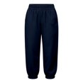 thumbnail image 4 of JIAYUE Women Capri Pants Solid Color Elastic Waist Side Pockets Baggy Casual Trousers for Outdoor Walking Daily Wear, 4 of 4