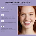 thumbnail image 3 of Purple Color Corrector Whitening Toothpaste, Deep Stain Remover Toothpaste, Plaque Remover for Teeth, Freshens Breath, Vanilla Mint, 3 of 5