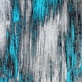 thumbnail image 7 of BizChair Modern Contemporary Area Rug, Turquoise Grey Black (5 Feet X 7 Feet), 7 of 7