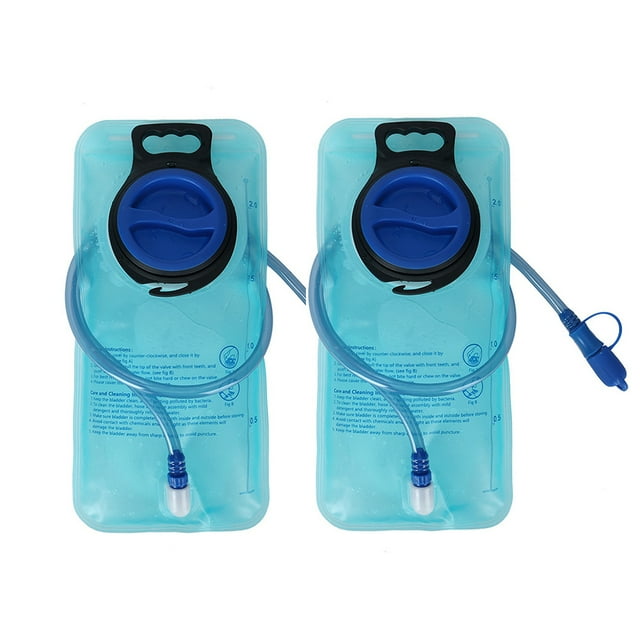 Sac d'Hydratation pour Vessie, Sac à Dos d'Hydratation pour Vessie, Sac d'Eau Contenant d'Eau pour Sac à Dos avec tube Sans BPA 2 Litres pour Randonnée Cyclisme Escalade Activité de Plein Air, 2 Pcs