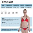 thumbnail image 3 of Women Two Piece Swimsuit Sexy Swimwear Halter String Triangle Bikini Sets - Medium Candy Apple Red, 3 of 5