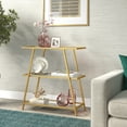 thumbnail image 2 of Evelyn&Zoe Yair 36" Tall Rectangular Bookcase, Brass, 2 of 7