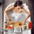 thumbnail image 3 of Casafield Bathtub Caddy, Expandable Bamboo Bath Tray and Tub Organizer, 3 of 7