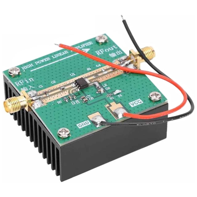 Amplificador de potencia RF con disipador de calor, de funcionamiento 400-2700MHz Módulo de amplificación 1W RF2126 Detector logarítmico