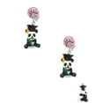 thumbnail image 2 of Delight Jewelry Resin Panda Bear Graduate Pink Crystal Clip on Earrings, 2 of 5