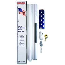 Valley Forge Steel Sectional Flagpole Kit - Outdoor Flagpole - 3' x 5', Multicolor