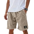 thumbnail image 2 of LTTVQM Mens Shorts 2026 Summer Casual Breathable Linen Beach Vacation Loose Fit Holiday Short Beige 5XL, 2 of 4