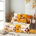 thumbnail image 6 of Thanksgiving Turkey Pumpkin Pillow Covers Happy Thanksgiving Harvest Decorative Throw Pillow Cover Outdoor Line Cushion Cases for Sofa Couch Set of 4, 6 of 6