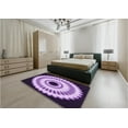 thumbnail image 5 of Ahgly Company Machine Washable Indoor Square Transitional Purple Iris Purple Area Rugs, 5' Square, 5 of 7