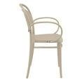 thumbnail image 4 of Compamia Marcel XL Resin Outdoor Arm Chair Taupe, 4 of 6