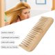 thumbnail image 4 of Peine de madera de dientes anchos para cabello grueso, peine antiestático de madera de durazno con mango ergonómico., 4 of 5