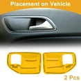 thumbnail image 3 of Cubierta de Tazón de Mango de Puerta Interior para Jeep Wrangler JK 2DR 2011-2017 Marco de Decoración de Mango de Puerta Interior Amarillo ABS 2 Pcs, 3 of 6