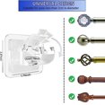 thumbnail image 6 of HEJULIK 12PCS no-drill curtain rod hooks, self-adhesive curtain rod bracket hooks, nail-free adjustable, stick on curtain rod with clear hook bracket holder (clear)., 6 of 9