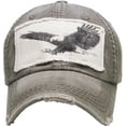 thumbnail image 3 of Olive American Eagle Vintage Distressed Washed Baseball Cap Dad hat, 3 of 5