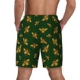 thumbnail image 4 of Goofa Hohey Bee Printed Men's Swim Trunks Board Shorts Quick Dry Mens Swimming Trunks with Compression Liner,Breathable Fit Hawaii Beach Shorts-Small, 4 of 9