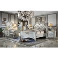 thumbnail image 2 of DeeHome ACME Vendome VANITY STOOL Beige PU & Antique Silver Finish BD01508, 2 of 5