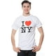 I Love NY Manches Courtes, T-Shirt Coeur, Tee-Shirt Hommes, Logo Sérigraphié – image 1 sur 2