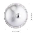 thumbnail image 2 of RENACLIPY Universal Lid for Pans Pots Pot Cover Kitchen Utensil Silver 1Pack, 2 of 6