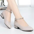 thumbnail image 5 of Womens Lightweight Block Heeled Bridal Shoe Work Chunky Heel Fashion Ankle Strap Heels, 5 of 5