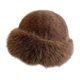 thumbnail image 1 of Gorro ruso para mujer, estilo pescador, de felpa, para invierno, para moto y nieve. Café, 1 of 9