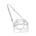thumbnail image 3 of Bolso de hombro transparente, correa de hombro ajustable y extraíble, PVC transparente Gris, 3 of 9