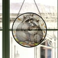 thumbnail image 3 of Stained Glass Window Hanging Raccoon, Christmas Ornament Gift, Mother’s Day Keepsake, Valentine’s Day Decor, Festival Gift Ornament, Keepsake 2025, 3 of 6