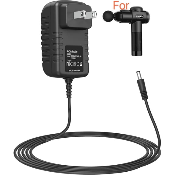 AC/DC Adapter Compatible with TOLOCO EM26 Massage Gun TOLOCO EM26/AERLANG EM13/Darkiron