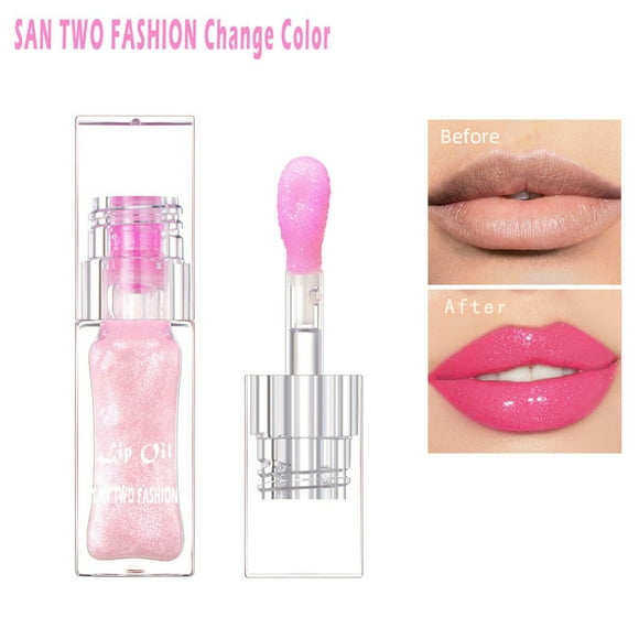 EGNMCR Color Changing Lip Oil Cosmetics Color Changing Lip Oil Ddgoods Lip Gloss Up Color Changing Lip Oil Warm Change Moisturizing lip gloss