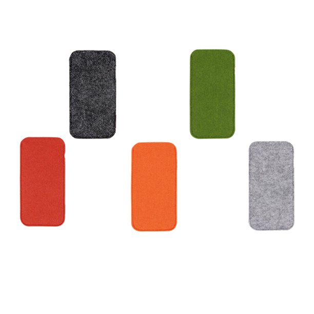 EeaseMX Estuche de fieltro para gafas, 5 unidades, bolsa de viaje para guardar gafas de lectura, estuche portátil, soporte para bolígrafos y accesorios (gris oscuro, gris claro, naranja, rojo y verde)