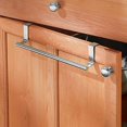 thumbnail image 3 of 14" Ultra Firm Stainless Steel Single Rod Duster Cloth Kitchen Towel Rack for Bathroom Cabinet Door Hook Kitchen Toilet, 3 of 4