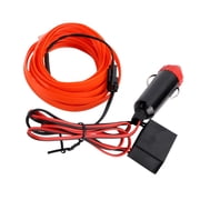 relayinert Car Interior Lighting LED Strip Car LED Wire Rope Tube Line flexible Neon Light Car Decor Light Orange 1Set