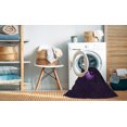 thumbnail image 2 of Ahgly Tapis d'Intérieur Lavable en Machine Carré Transitionnel Iris Violet, 7 Pieds Carré, 2 of 7