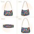 thumbnail image 7 of FORMRS Womens Shoulder Bag with Chain Strap Clutch Purse Cute Tote Handbag, Vibrant Art Leaves Pattern, 7 of 7