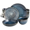 thumbnail image 1 of Gibson Elite Matisse 16 Piece Double Bowl Dinnerware Set, Cobalt Blue, 1 of 4