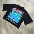 thumbnail image 1 of Camiseta holgada de manga corta para hombre y mujer, camiseta informal holgada de talla grande con calavera de estilo oscuro de calle americana, estilo de pareja 3D Y2k, 1 of 5