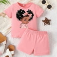 thumbnail image 3 of Girl's 2 Piece Outfits Solid Color Sleeveless Top Clothes Cotton Outfits Short Blouse and Shorts Summer Shorts Sets Little Girls, 3 of 3